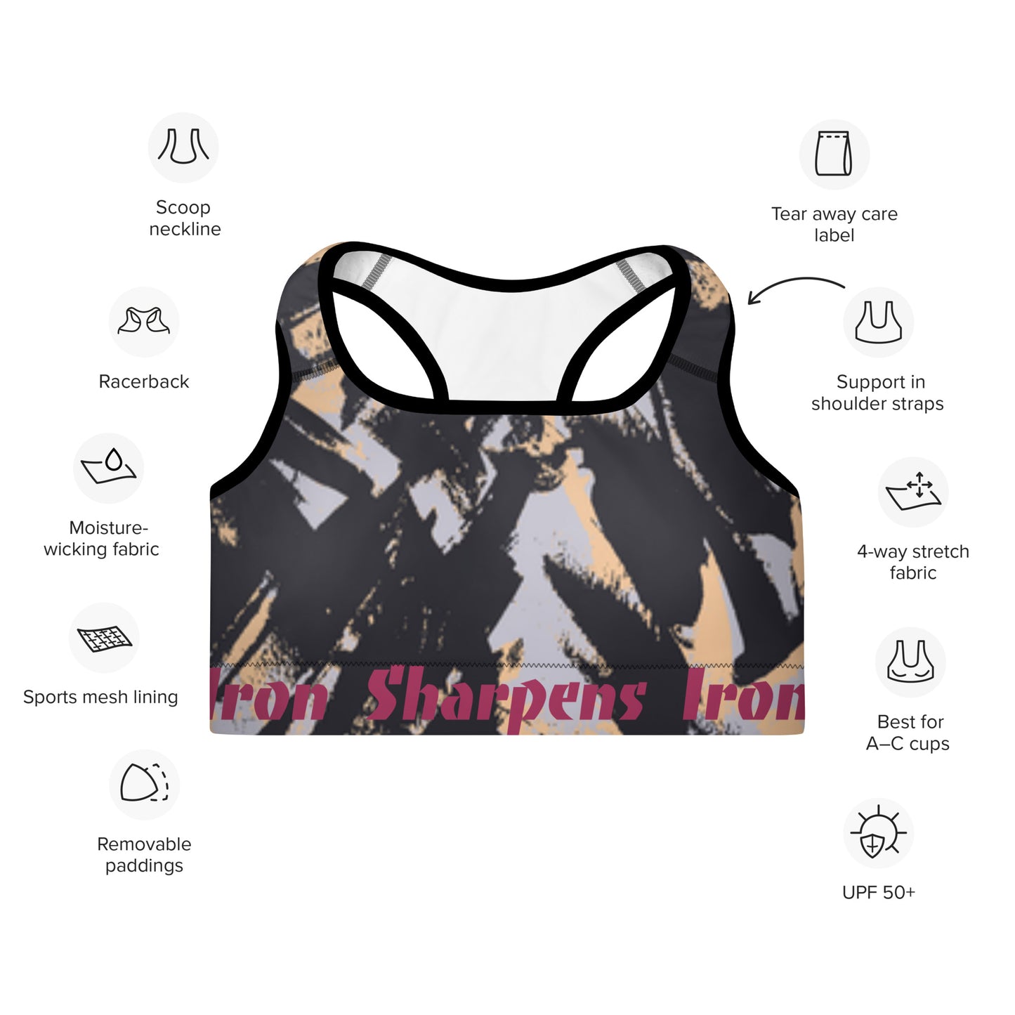 Iron Sharpens Iron Padded Sports Bra