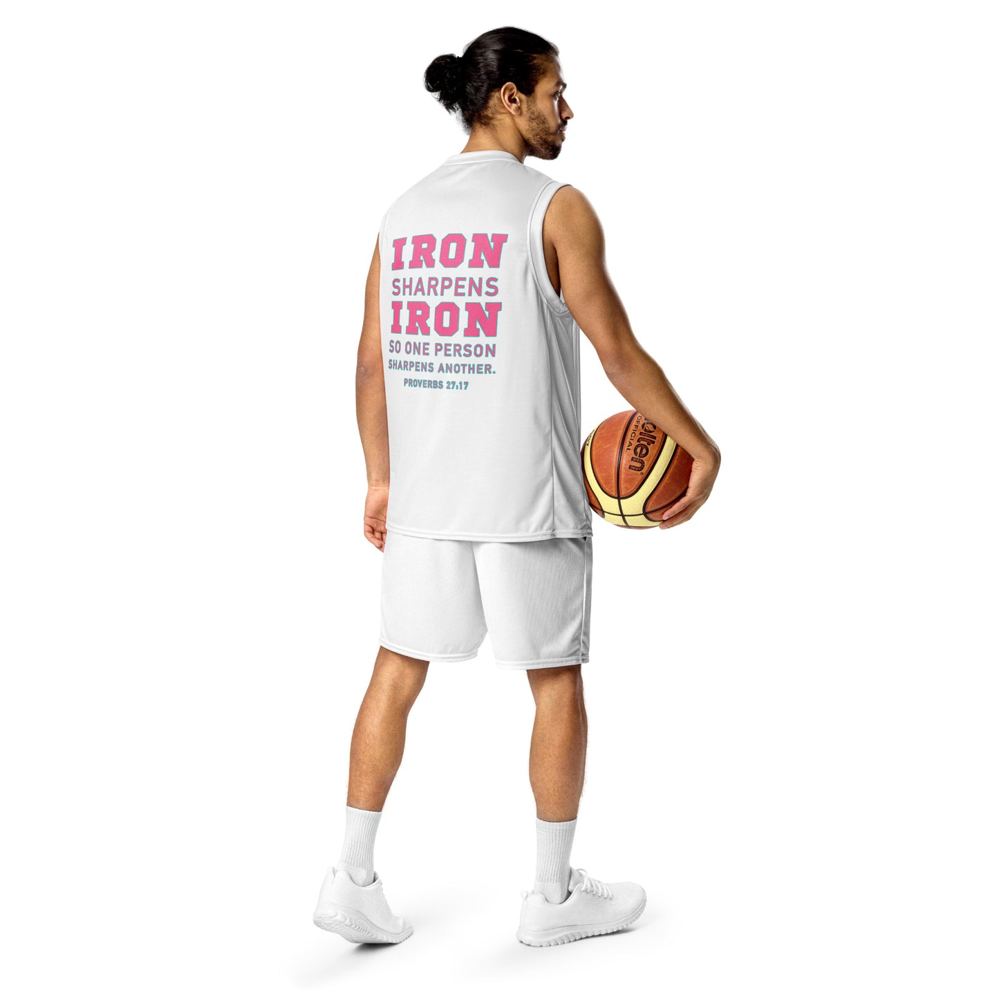 Recycled unisex Iron Sharpens Iron south beach  basketball jersey