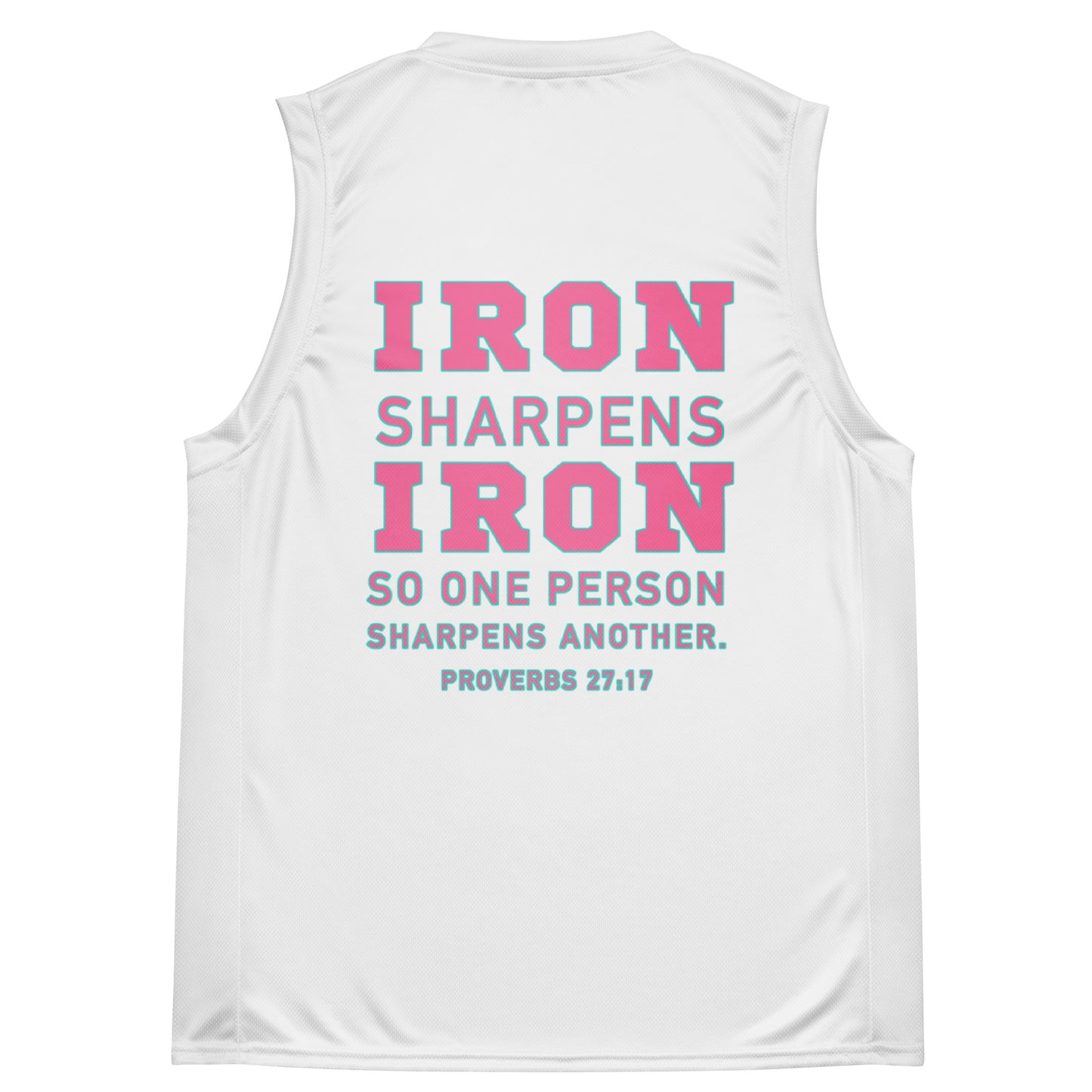 Recycled unisex Iron Sharpens Iron south beach  basketball jersey