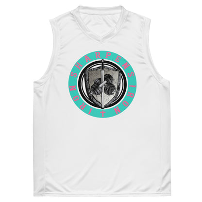 Recycled unisex Iron Sharpens Iron south beach  basketball jersey