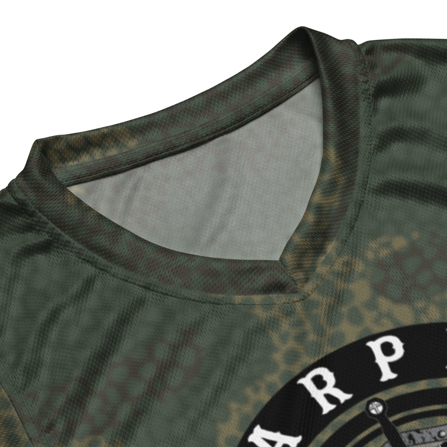 Recycled unisex CAMO IRON SHARPENS IRON basketball jersey