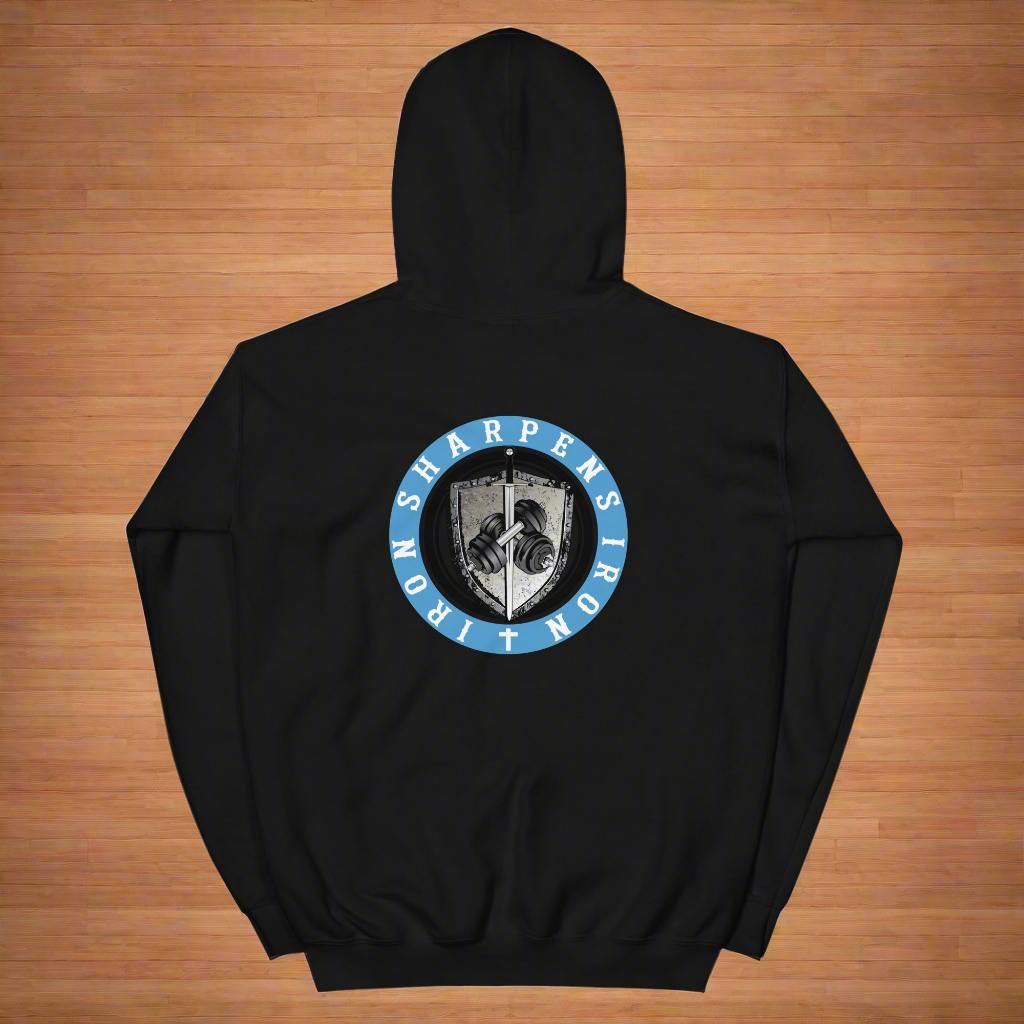 Columbia Blue Iron Sharpens Iron Unisex Hoodie