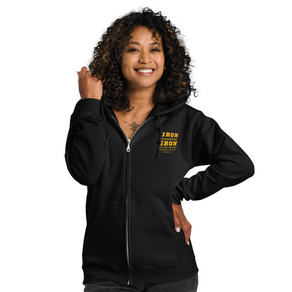 Steel City Collection Unisex heavy blend Iron Sharpens Iron Zip-Up