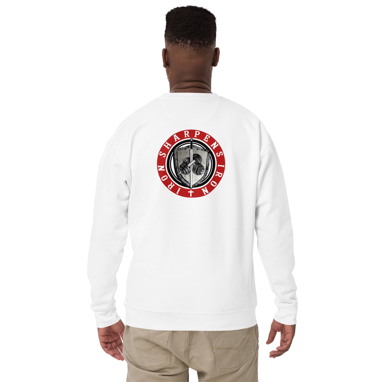 Cherry Red Unisex Premium Iron Sharpens Iron Sweatshirt