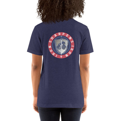 Unisex Iron Sharpens Iron 4th of July shirt "I.S.I Logo on back "