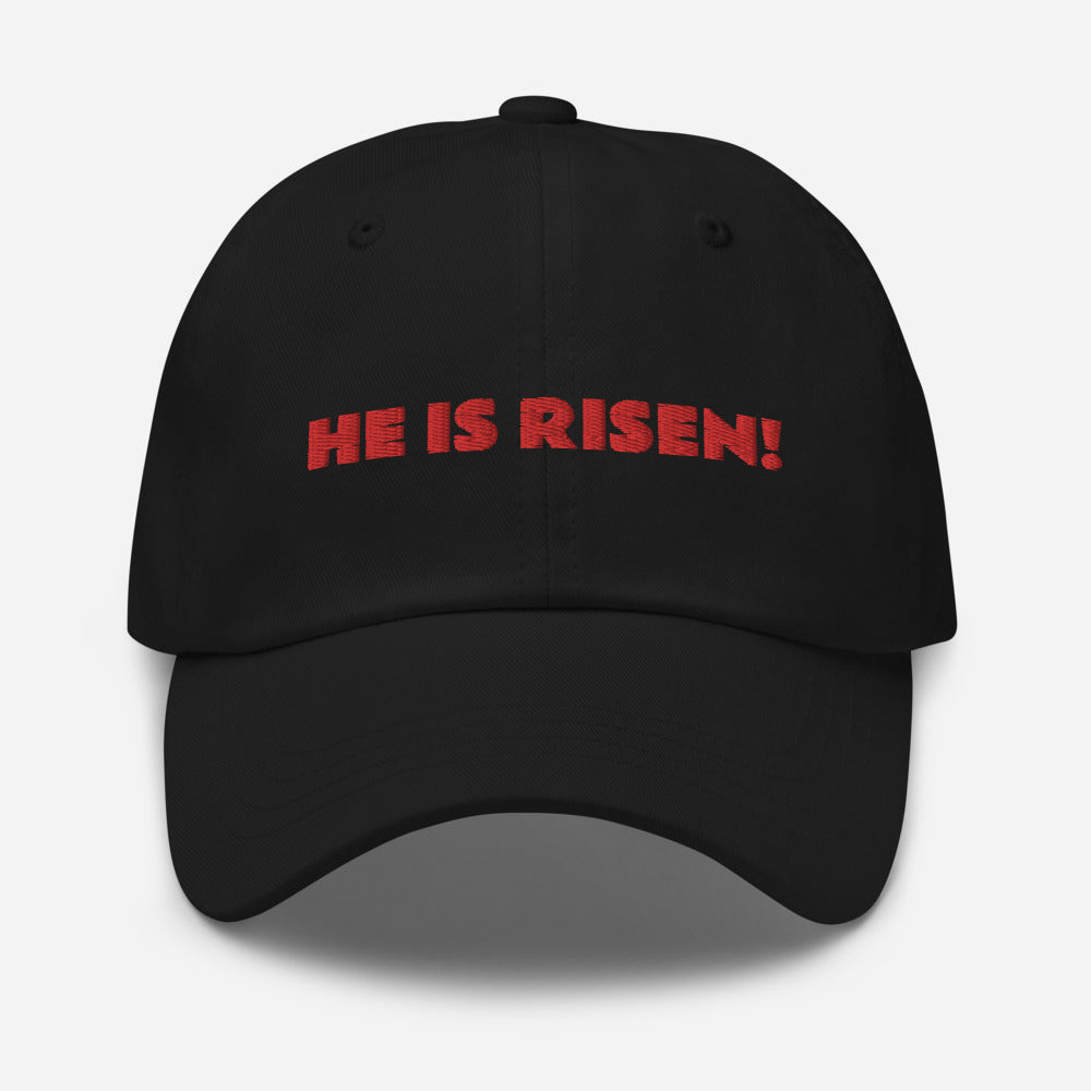 HE IS RISEN!! ADJUSTABLE UNSTRUCTURED HAT