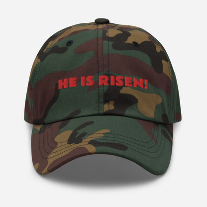 HE IS RISEN!! ADJUSTABLE UNSTRUCTURED HAT