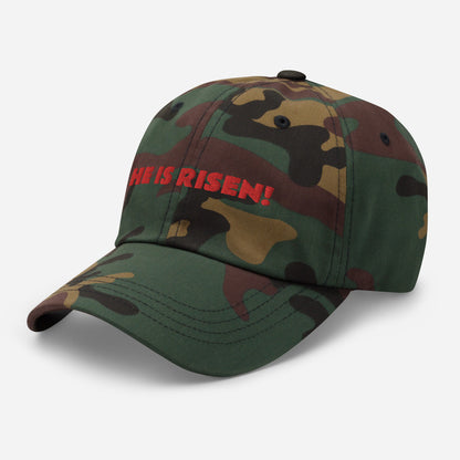 HE IS RISEN!! ADJUSTABLE UNSTRUCTURED HAT