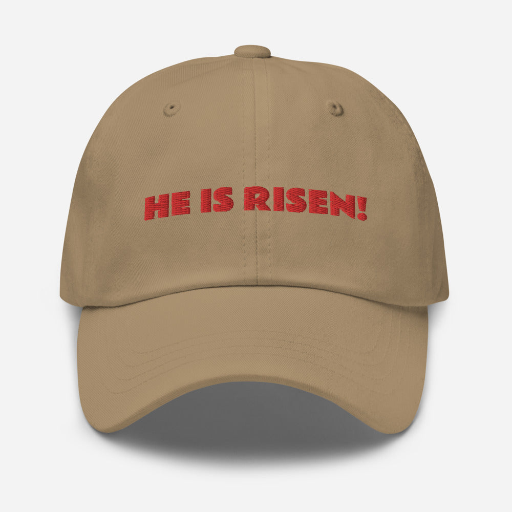 HE IS RISEN!! ADJUSTABLE UNSTRUCTURED HAT