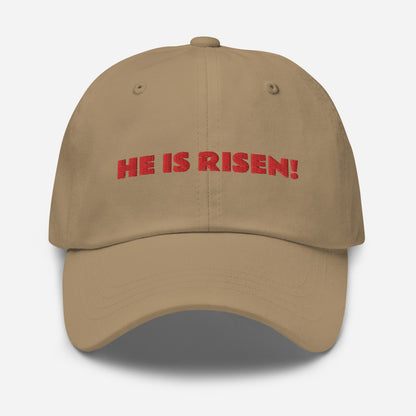 HE IS RISEN!! ADJUSTABLE UNSTRUCTURED HAT