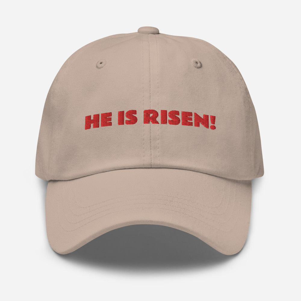 HE IS RISEN!! ADJUSTABLE UNSTRUCTURED HAT