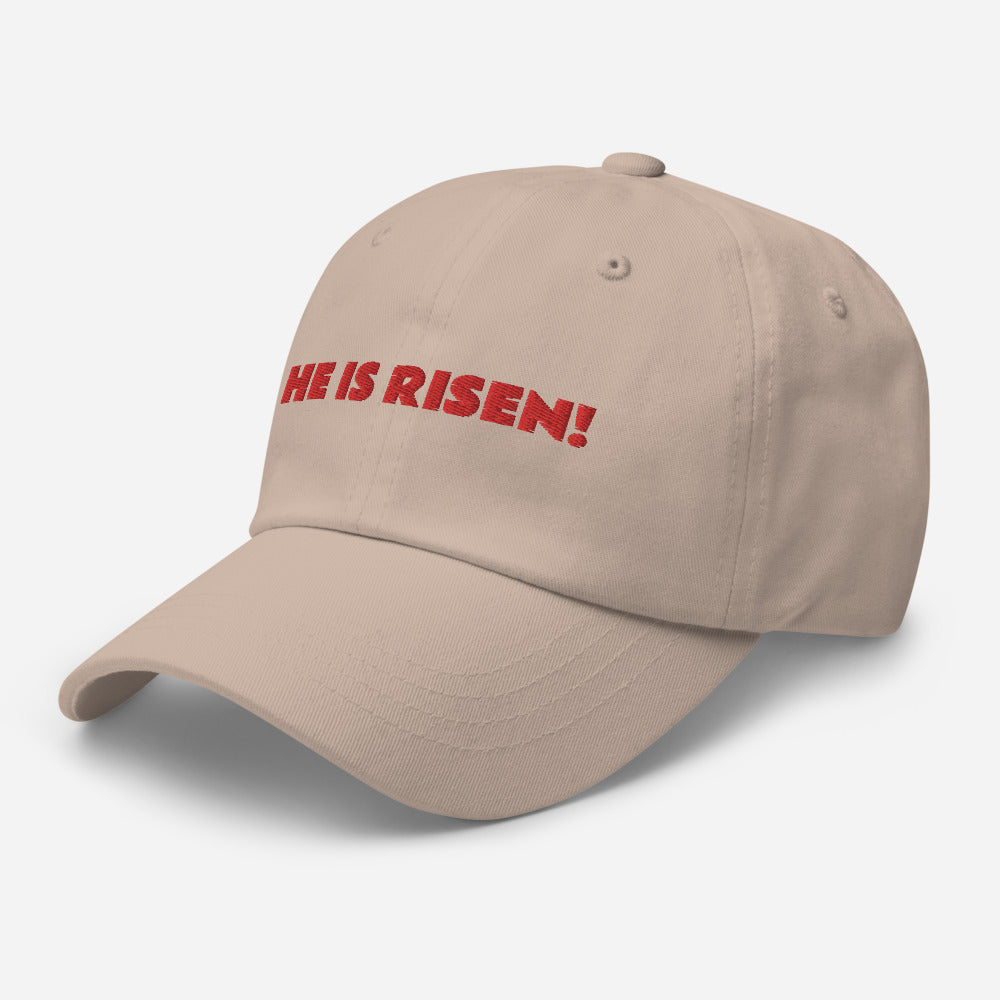 HE IS RISEN!! ADJUSTABLE UNSTRUCTURED HAT