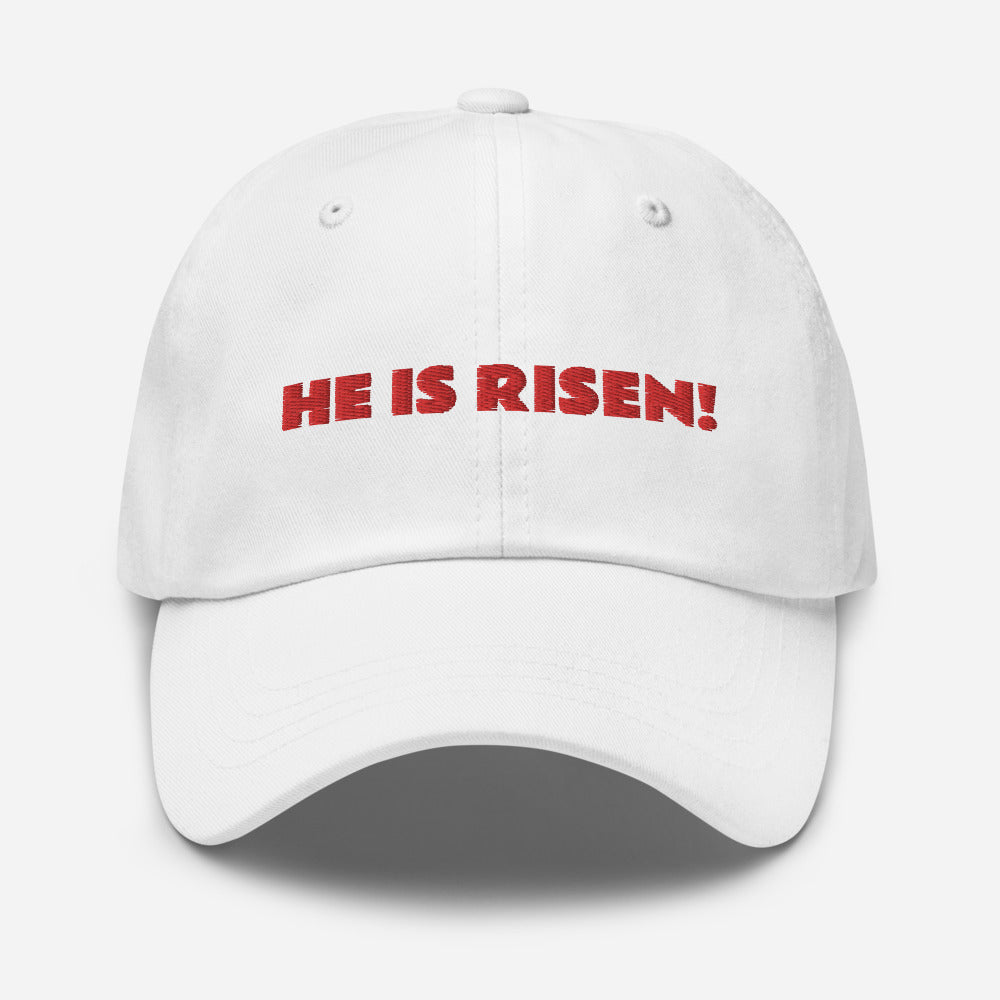 HE IS RISEN!! ADJUSTABLE UNSTRUCTURED HAT