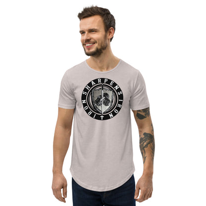 Men's Curved Hem iron sharpens iron shirt