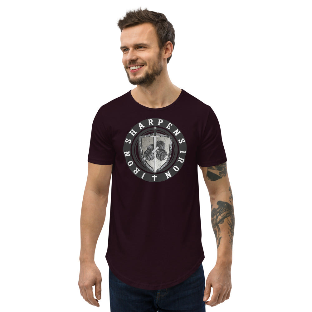 Men's Curved Hem iron sharpens iron shirt