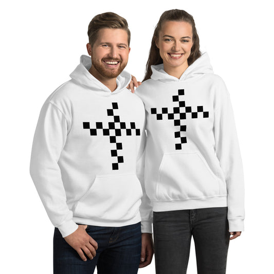 CHECKERBOARD CROSS Hooded Sweatshirt