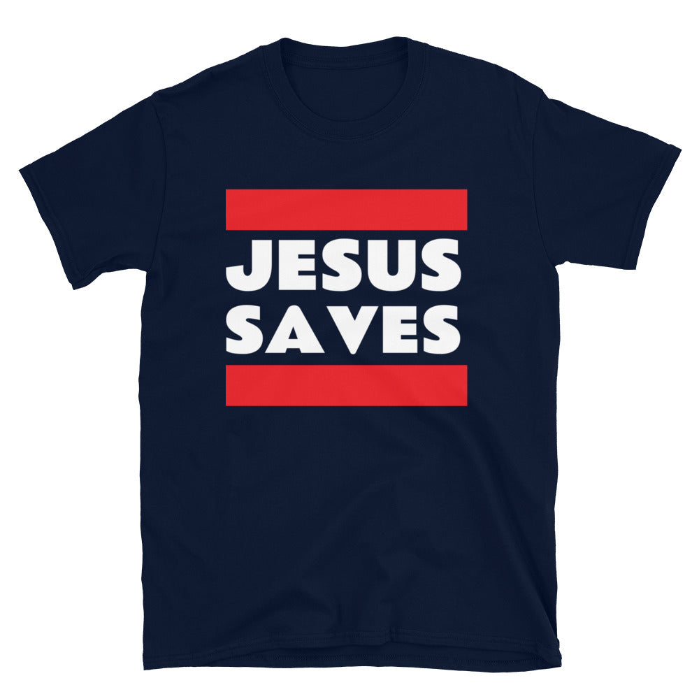 Short-Sleeve Unisex BOLD JESUS SAVES TEE SHIRT