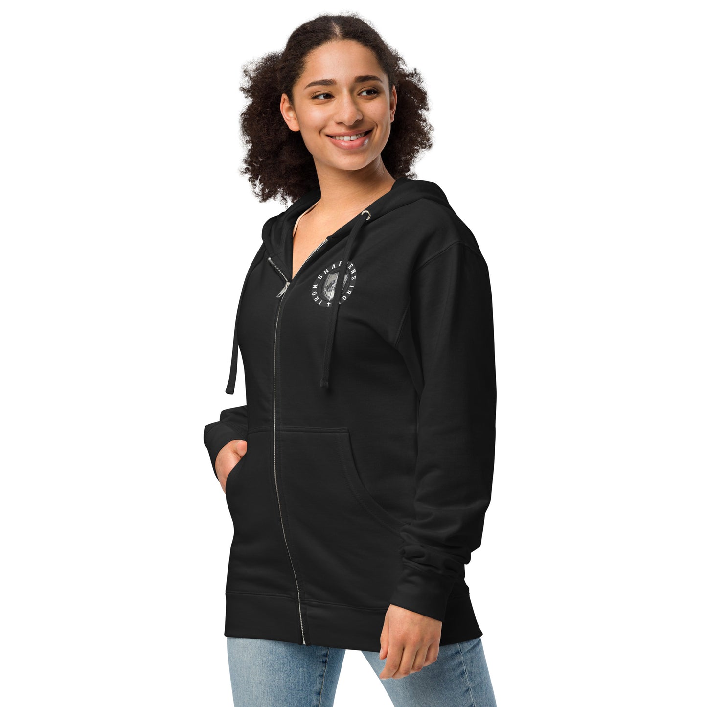 Iron Sharpens Iron Unisex fleece zip up hoodie