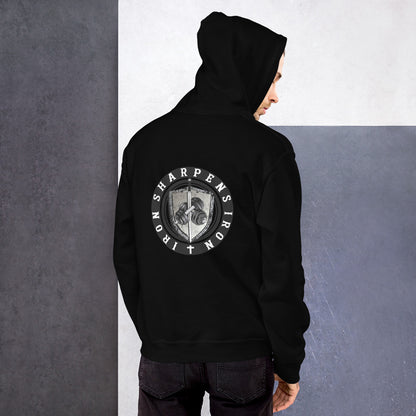 Iron Sharpens Iron with logo on the back Unisex Hoodie