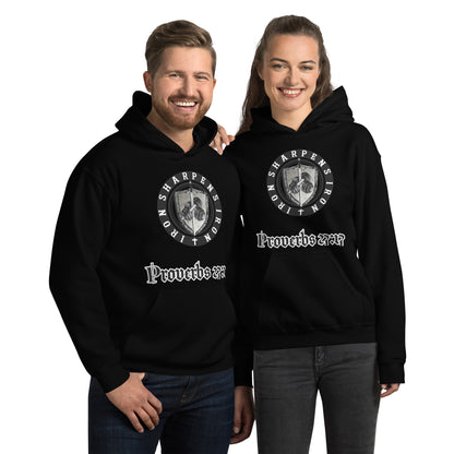 Unisex Proverbs 27:17 iron sharpens iron hoodie