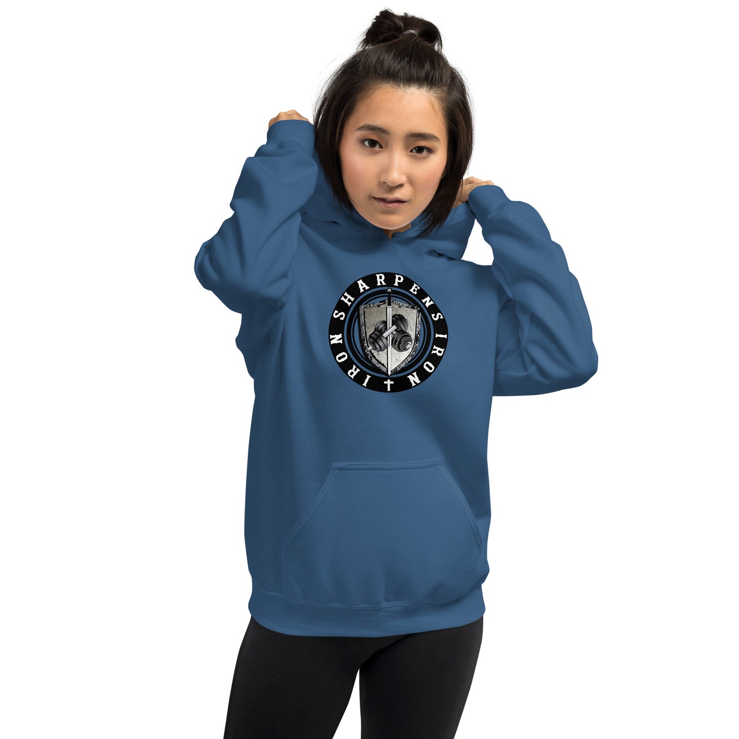 Unisex IRON SHARPENS IRON  blue collection hoodie