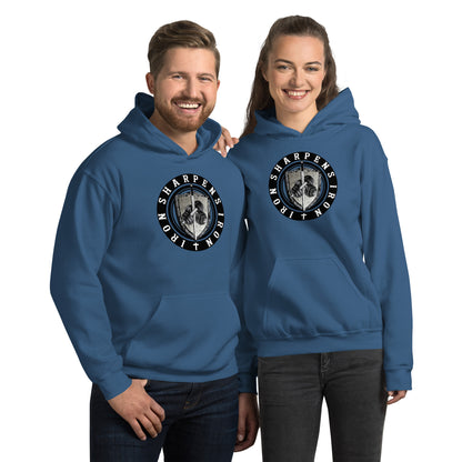 Unisex IRON SHARPENS IRON  blue collection hoodie