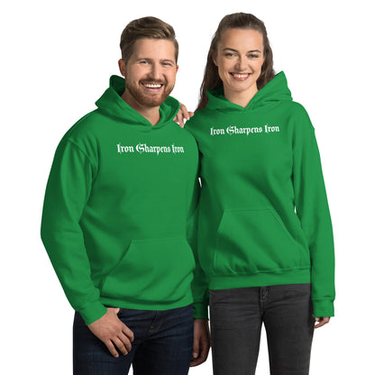 Iron Sharpens Iron with logo on the back Unisex Hoodie