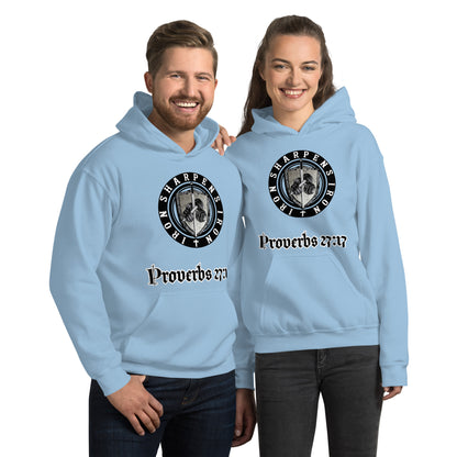 Unisex Proverbs 27:17 iron sharpens iron hoodie