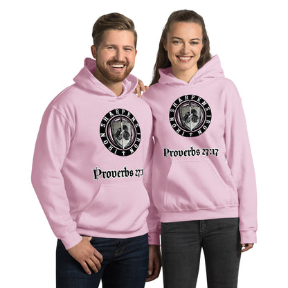 Unisex Proverbs 27:17 iron sharpens iron hoodie