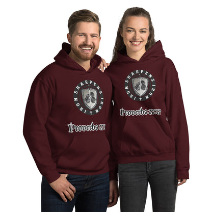 Unisex Proverbs 27:17 iron sharpens iron hoodie