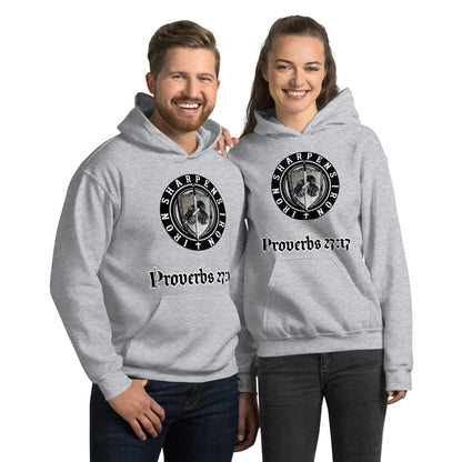 Unisex Proverbs 27:17 iron sharpens iron hoodie