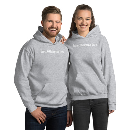 Iron Sharpens Iron with logo on the back Unisex Hoodie