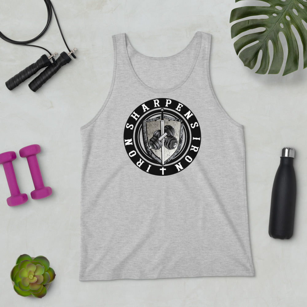 mens IRON SHARPENS IRON tank